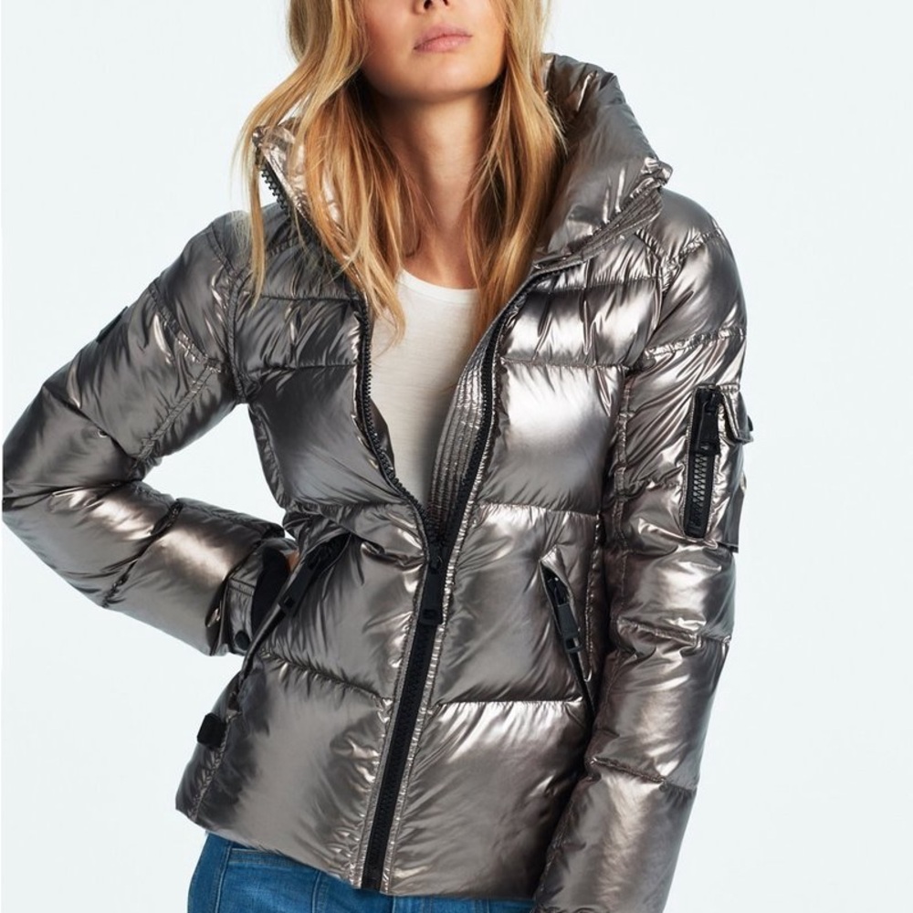 SAM. Freestyle Down Puffer Jacket NEW in Gunmetal Sz XS NWT